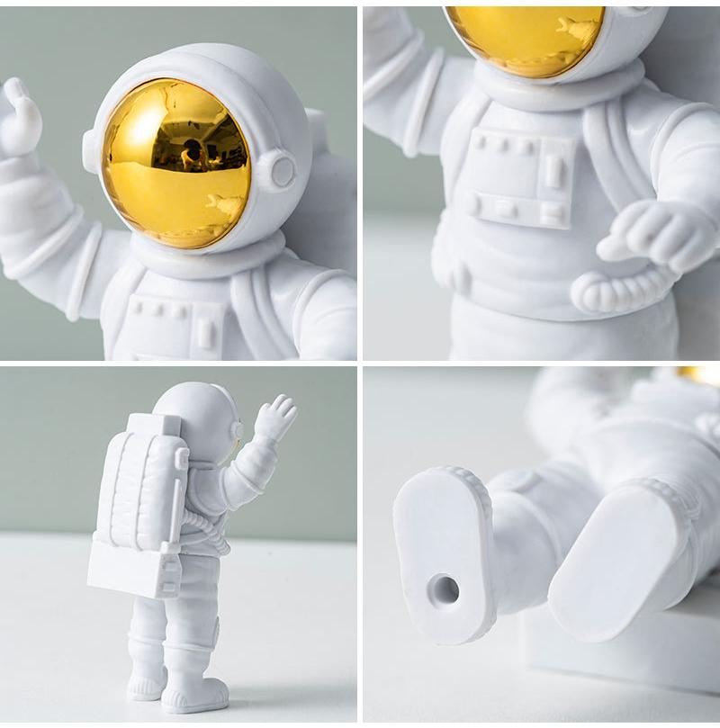3 Stück Kreative Harz Astronaut Ornament Figur Statue Weltraumfahrer Desktop Dekor Modellierung Kinder Geschenk Heimdekoration