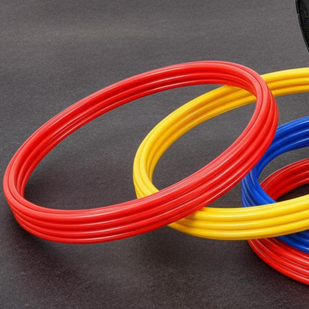 12 Pieces PP Agility Training Hoop 50 Cm Diameter for Sports Teams, Students