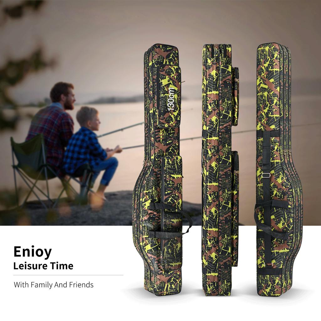Outdoor Waterproof Tackle Storage Bag Rod Carry Organizers Fishing Rod Case Fishing Rod Bag Folding Fishing Rod Carriers