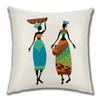 Abstract Painting Africa Cus on Cover African Woman Home Decor Pillow Case Gallery Exotic Ethnic Stye Linen Cus on Cover