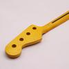Four-String Yellow Matte Electric Bass Guitar Neck with 20 Frets and Square Markers