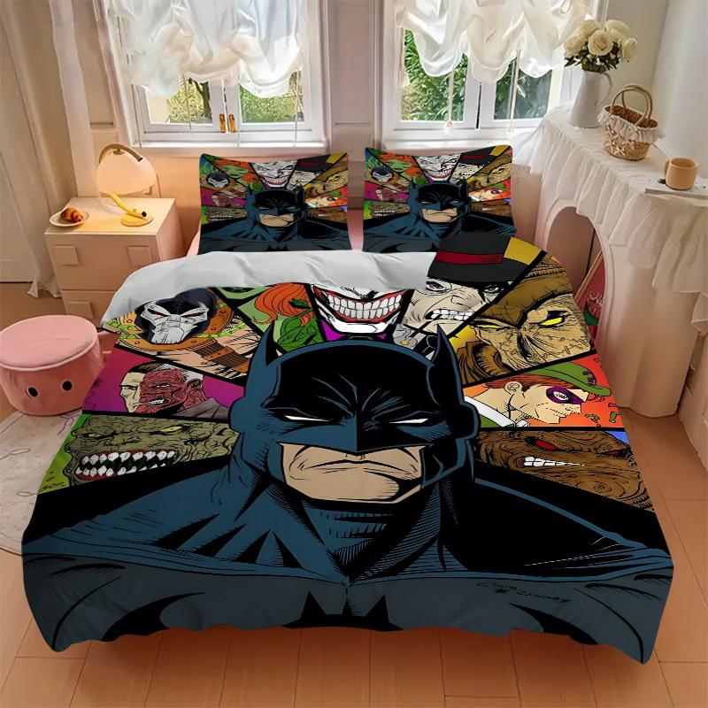 3pcs Batman Duvet Cover Set (1 Duvet Cover + 2 Pillowcases, No Core) - Comfortable, And Breathable Bedroom Decoration yy251104032