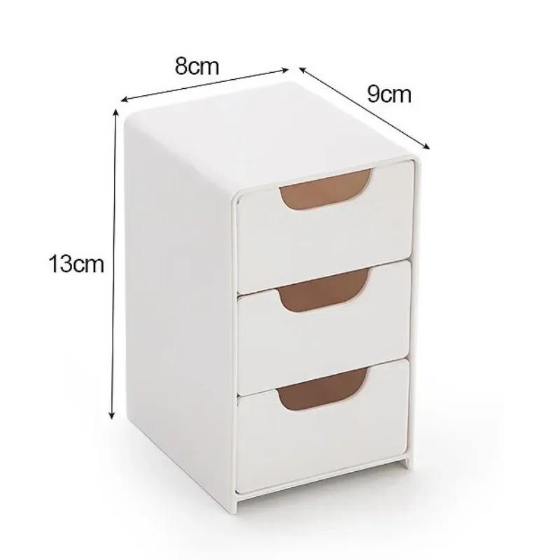 Elegante Organizer da Scrivania a 3 Ripiani con Cassetti - Ideale per Forniture da Ufficio, Portagioie e Porta Cosmetici - Scatola Divisoria Portatile