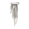 SHIXIN Trendy Charm Metal Heart Brooch Women Hyperbole Silver Color Imitation Pearl MultiLayer Tassel Brooches Jewelry Accessory