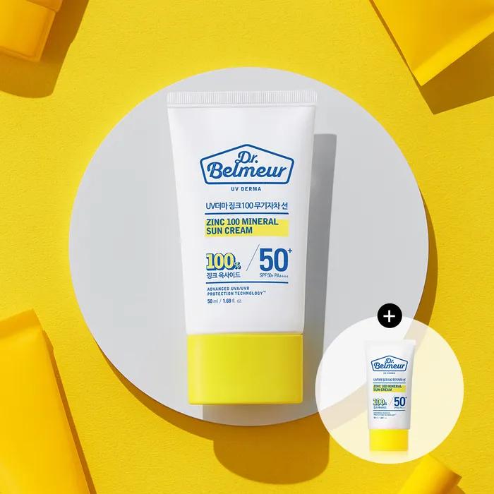[1+1] The Face Shop Dr. Belmer UV Derma Zinc 100 Mineral Sunscreen 50ml
