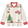Women's Casual V-Neck Long Sleeve Printed Top