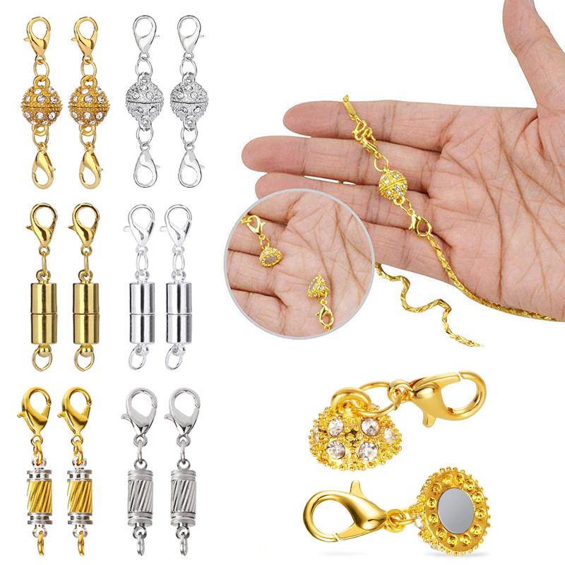 5pcs Magnetic Lobster Clasp Hook Connector For Necklace Bracelet Jewelry Making