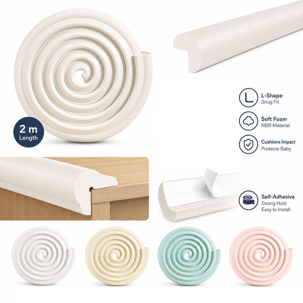 L Shaped Baby Safety Edge Guard Thickened Corner Protector Strip Table Edge Protector