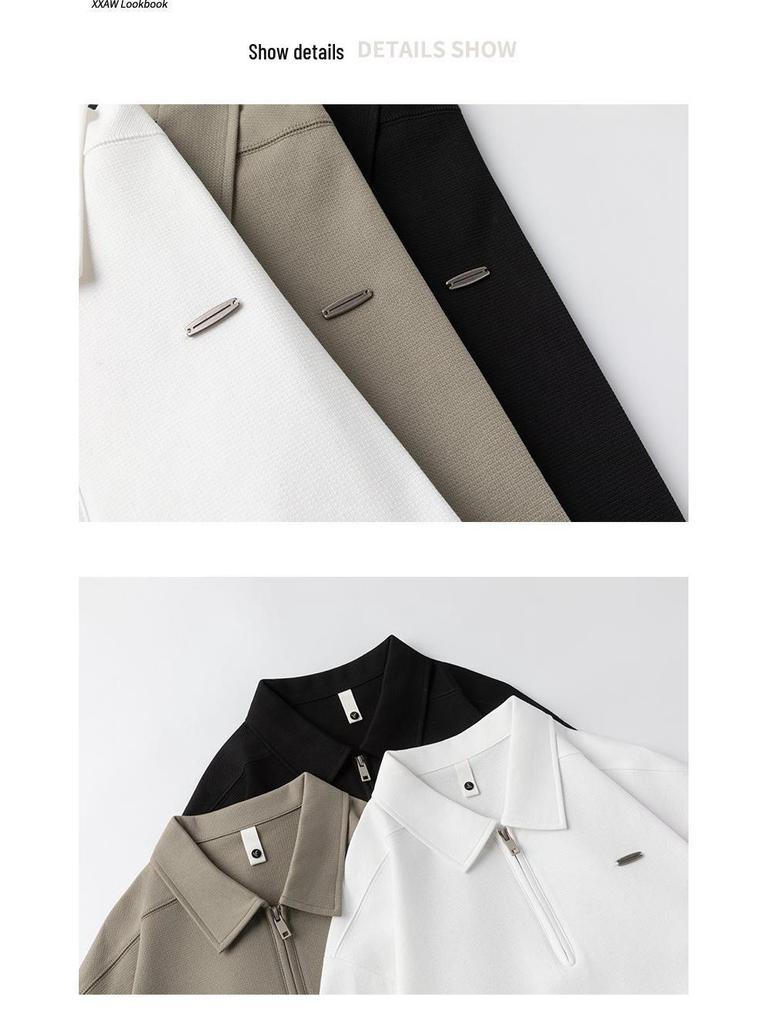 Trendy Summer 2026 Men's Japanese Style Loose Short Sleeve Polo Shirt
