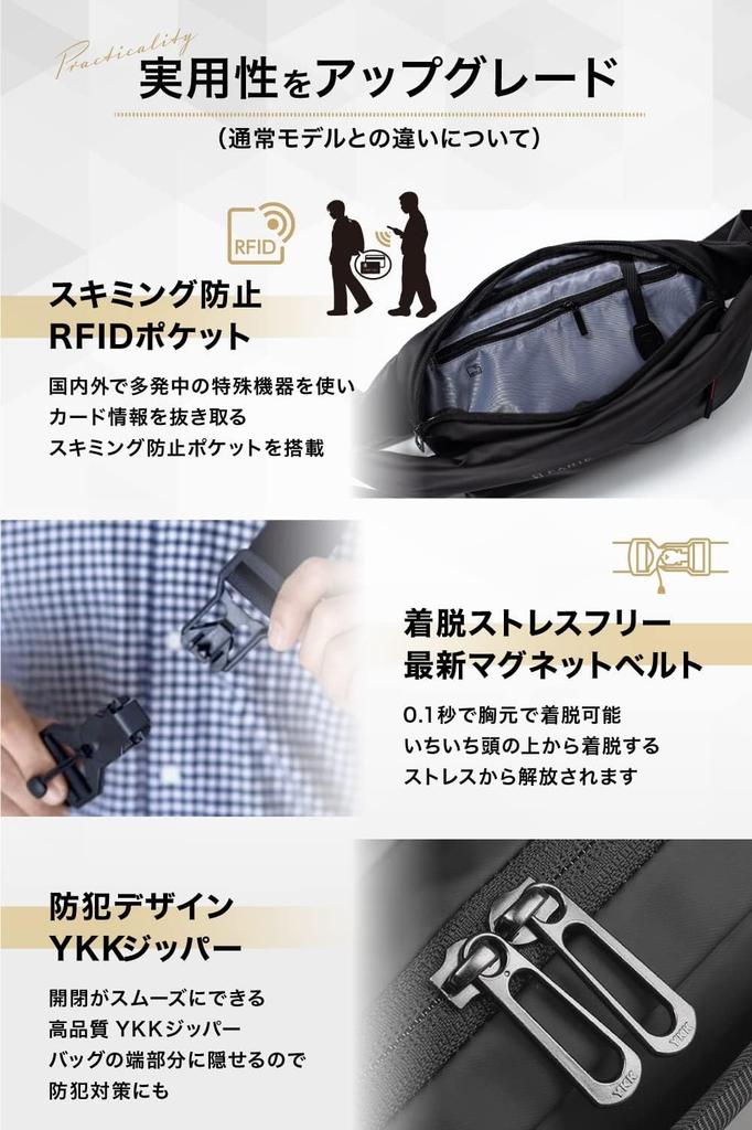 SAFASS Model standardowy Torba na ciało Torba na ramię Saszetka na talię Kompaktowa Mała Lekka Wodoodporna Dążenie do piękna funkcjonalnego x Europejski design FARIE