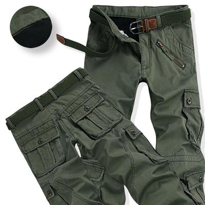 Men's Winter Fleece Multi-Pocket Casual Overalls