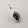 Green Onyx Cab Gemstone 925 Sterling Silver Handmade Pear-Cut Pendant 2.7" Gift For Wife VPP-2-16