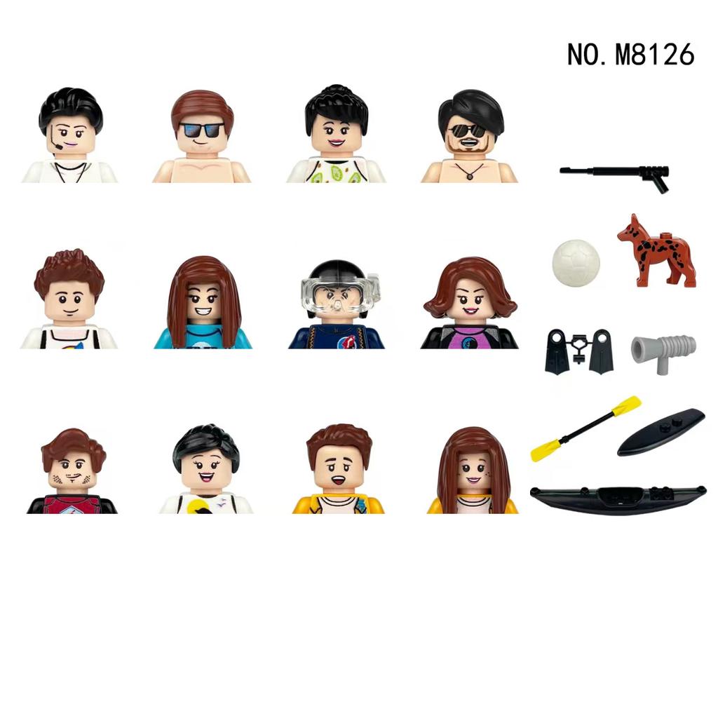 Non-Toxic City Characters Action Figures Building Blocks Policeman Teacher Fireman Occupation Mini Figurine Dolls Bricks Set Children Toys