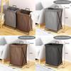 Foldable Laundry Bin With Handles For Dormitory Bathroom Bedroom Use