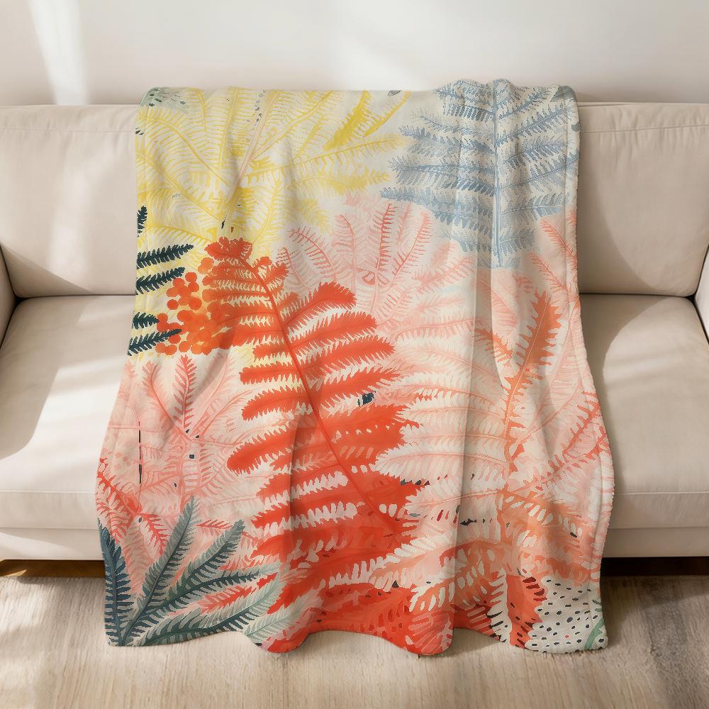 Fashion Vibrant Floral Modern Art Flannel Soft Warm Plush Blanket For Sofa Living Room Pet Hogar Bedroom Gift Home Car Portable