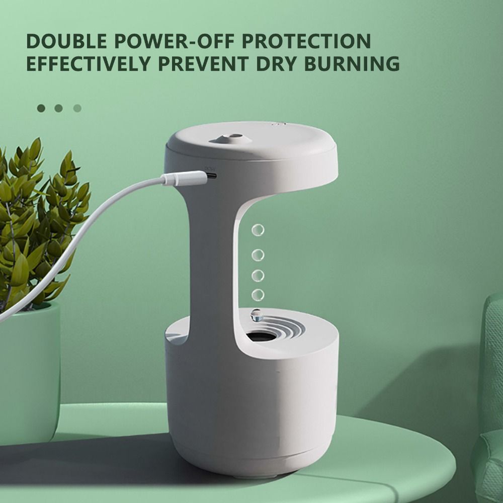 

Large Capacity Anti-Gravity Humidifier Water Drop Backflow Sprayer Air Purifier Office чорний