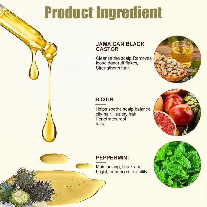 Jamaican Black Castor Oil Shampoo for Hair Growth, Organic Castor Oil Shampoo Anti Hair Loss with Biotin, Repairing & Moisturising, Deep Cleansing,Hai