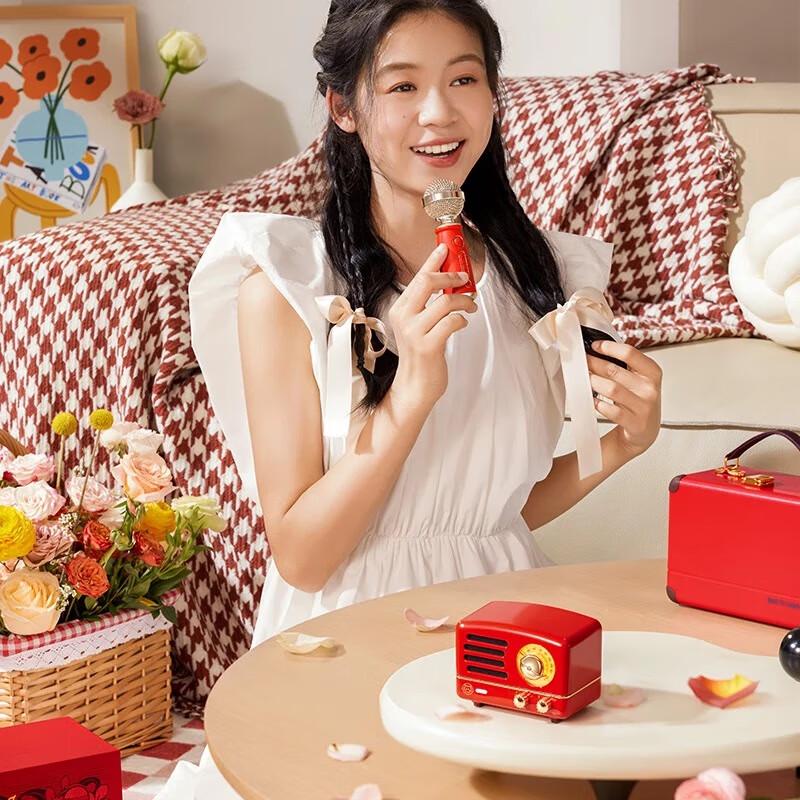 Mao Wang MW-2A OTR Portable Bluetooth Karaoke Speaker with Single Microphone