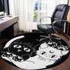 1pc Yin Yang Black White Cats Office Round Area Rug, Indoor Mat Suitable For Office, Under Office Chairs Bedroom Living Room Home Decor, Room Deco