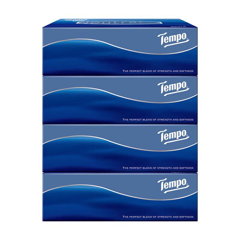 Tempo 4-Ply Unscented Facial Tissues, 4-Box Pack