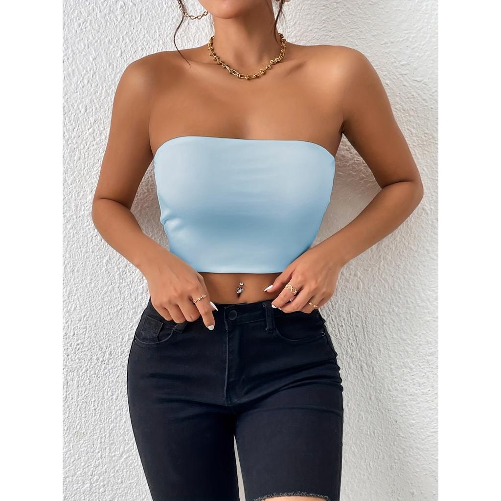 Damen Einfarbiger Alltäglicher Casual BH, Stoßfester und Anti-Hänge-BH, Ohne Stahlbügel, Damen Brustwickel, Geeignet zum Tragen zu jeder Jahreszeit