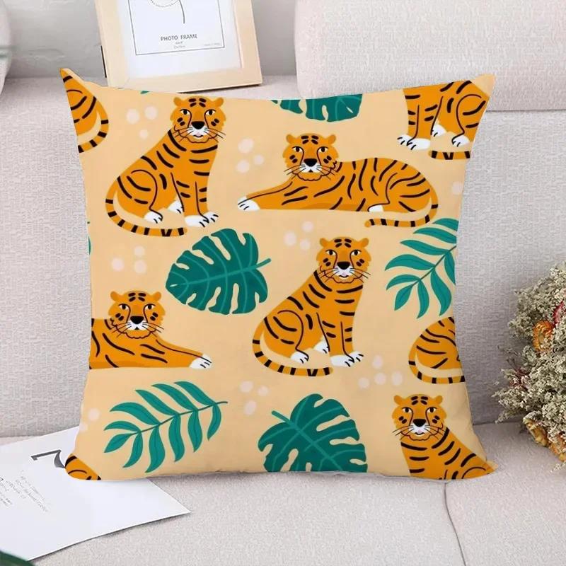 tiger Cushion Cover for Pillow Covers Decorative Cushions Home Decor Pillowcase x Couch Pillows Twin Size Bedding Sofa