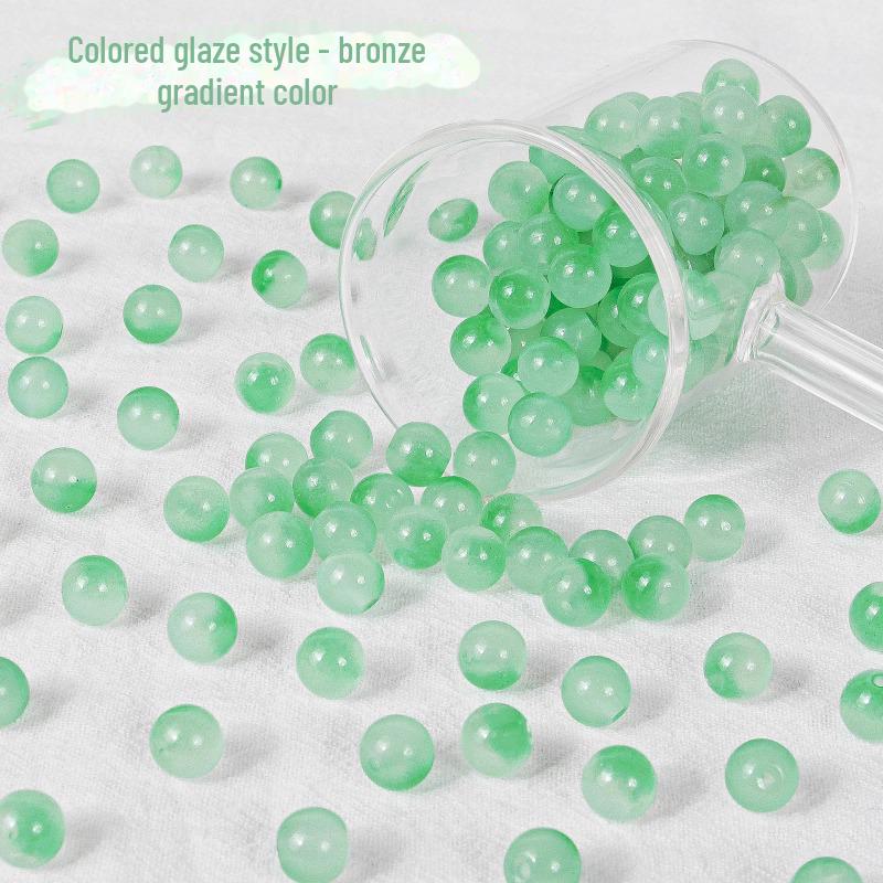 8mm Jade Glass Flower Beads for DIY Bracelets and Accessories