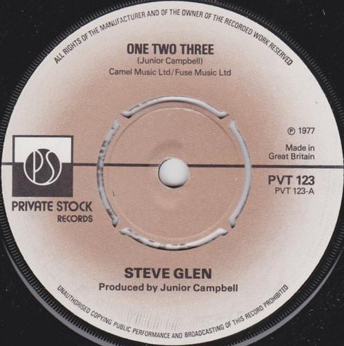 

7inch Record STEVE GLEN - One Two Three PVT123 Private Stock 1977 UK Rock Used