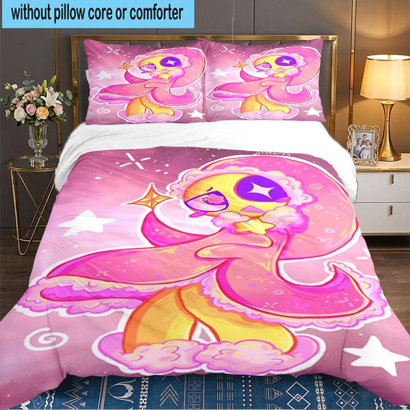 Colorful Cartoon Dandy 3PCS Bedding set,Ideal for 1pc Duvet Cover And 2pcs Pillowcases Perfect for Fan gift,Ideal for Bedroom, Dormitory