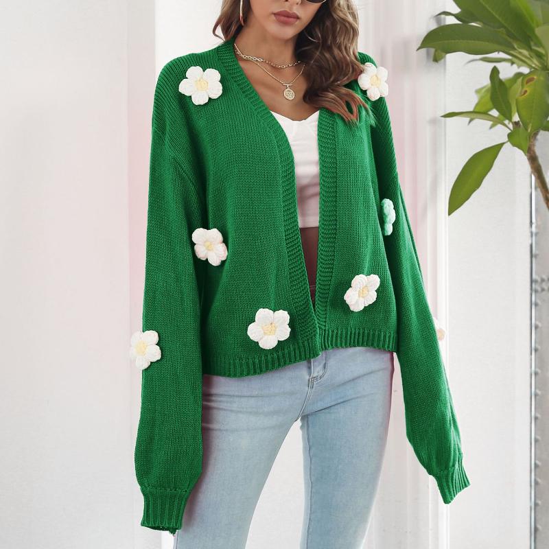 Dámská móda Ležérní podzimní zimní kardigany s dlouhým rukávem