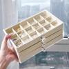 Acrylic Jewelry Box 3 Drawers, Velvet Jewellery Organizer, Earring Rings Necklaces Bracelets Display Case Gift for Women, Girls
