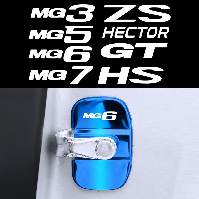 ABCH1 4Pcs Stainless Steel Car Door Lock Buckle Cover Accessories For Morris Garages MG Cyberster MG3 MG5 MG7 MG6 ZS ES5 ONE HS MG4 EV