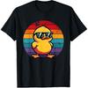Coole Retro Gele Eend met Zonnebril Jaren 70 80 90 Grappig Eenden T-shirt