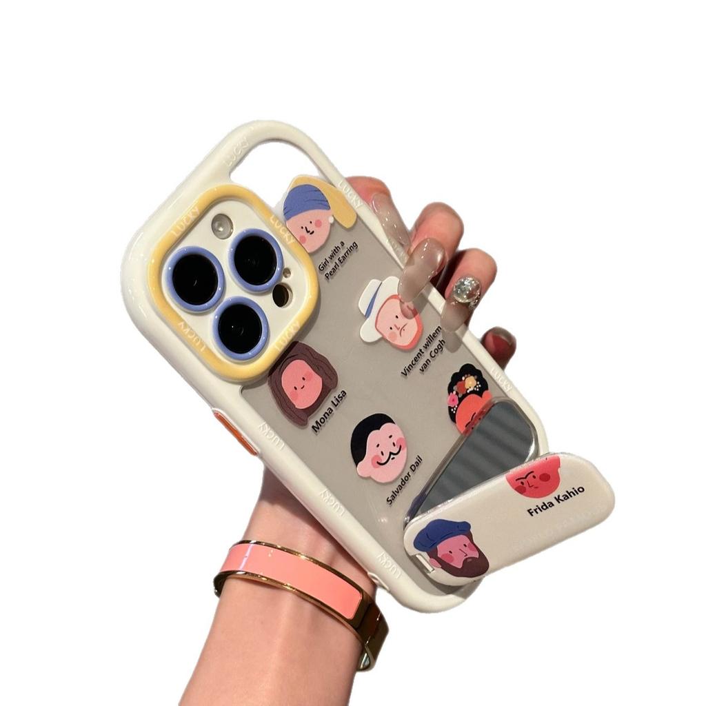 Art villain bracket is suitable for Apple 17 mobile phone case iPhone16Pro Xiaomi oppo anti-drop all-inclusive case.