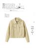 Women's Slim Fit Sheepskin Leather Jacket - Spring/Autumn 2025 Korean Style Petite Short Coat