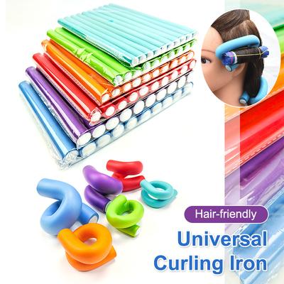 10 Stück Hitzefreie Lockenwickler Weicher Schaumstoff Biegsame Flexi-Rollen Twist-Lockenmacher Professionelle Haarstyling-Werkzeuge für Frauen
