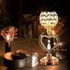 European Iron Crystal Candelabra: Heart-Shaped Metal Ornament for Candlelit Dinners & Home Decor