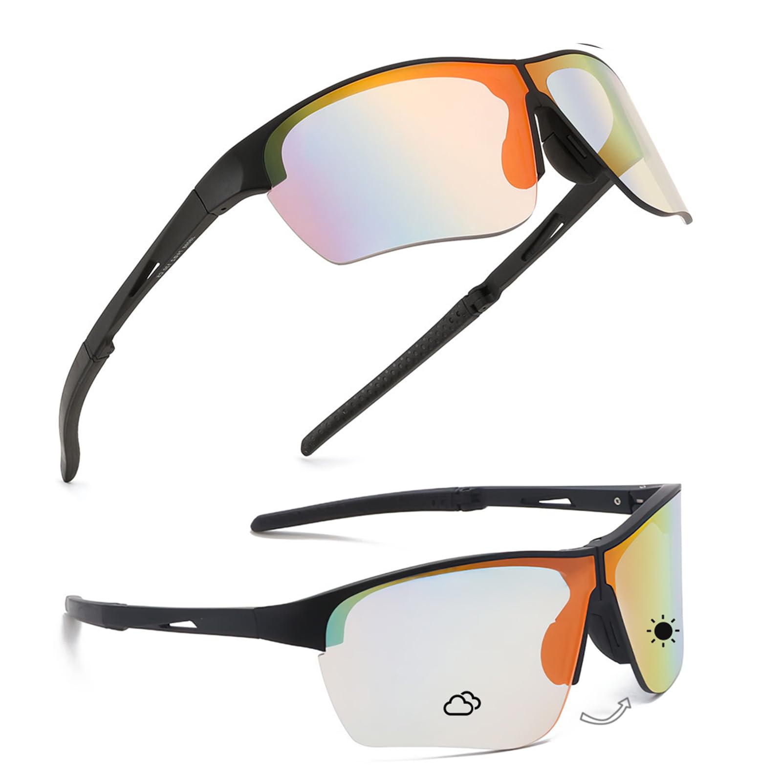 

Karsaer Folding Cycling Sunglasses and UV400 Sunglasses for Night UV Unisex B6013 Men s Women s Sports, Baseball, Running, Fishing, Hiking, Driving,