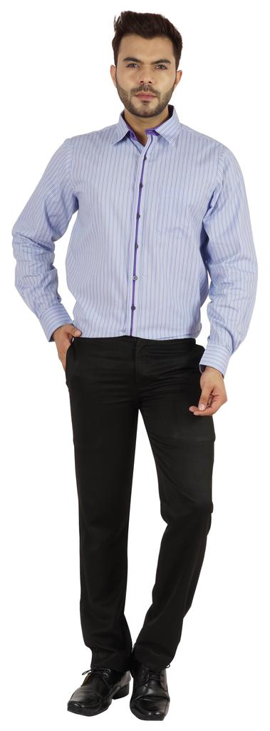 BestMan Printed Shirt For Mens Cotton Office Wear Long Sleeves Button Down Formal