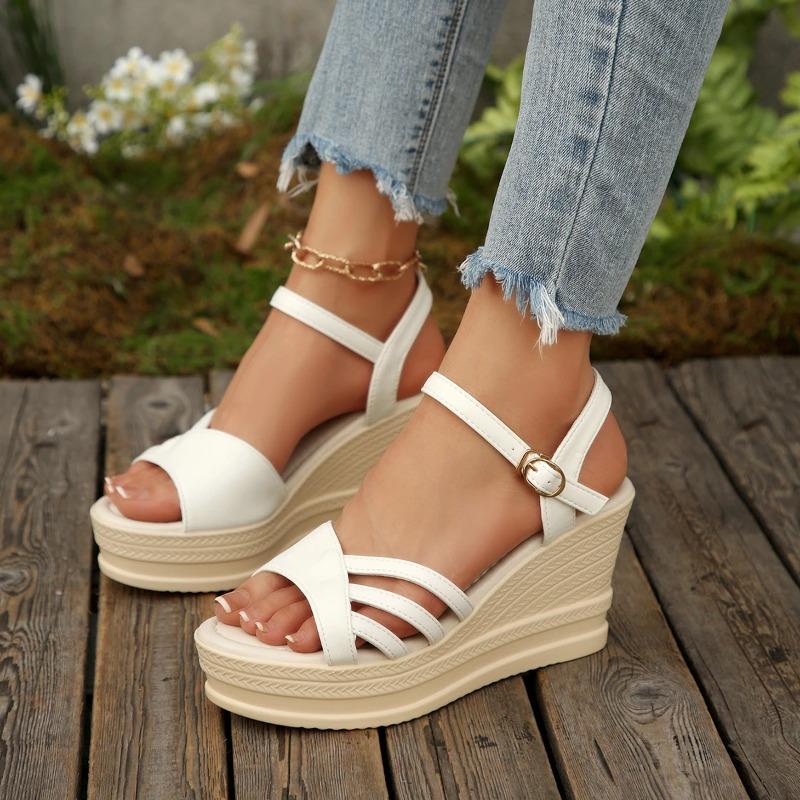 *Hot Selling in Summer Comfortable Wedge Heel Sandals for Women in Plus Size Fashiable New Elegant Fish Mouth Casual Sandals
