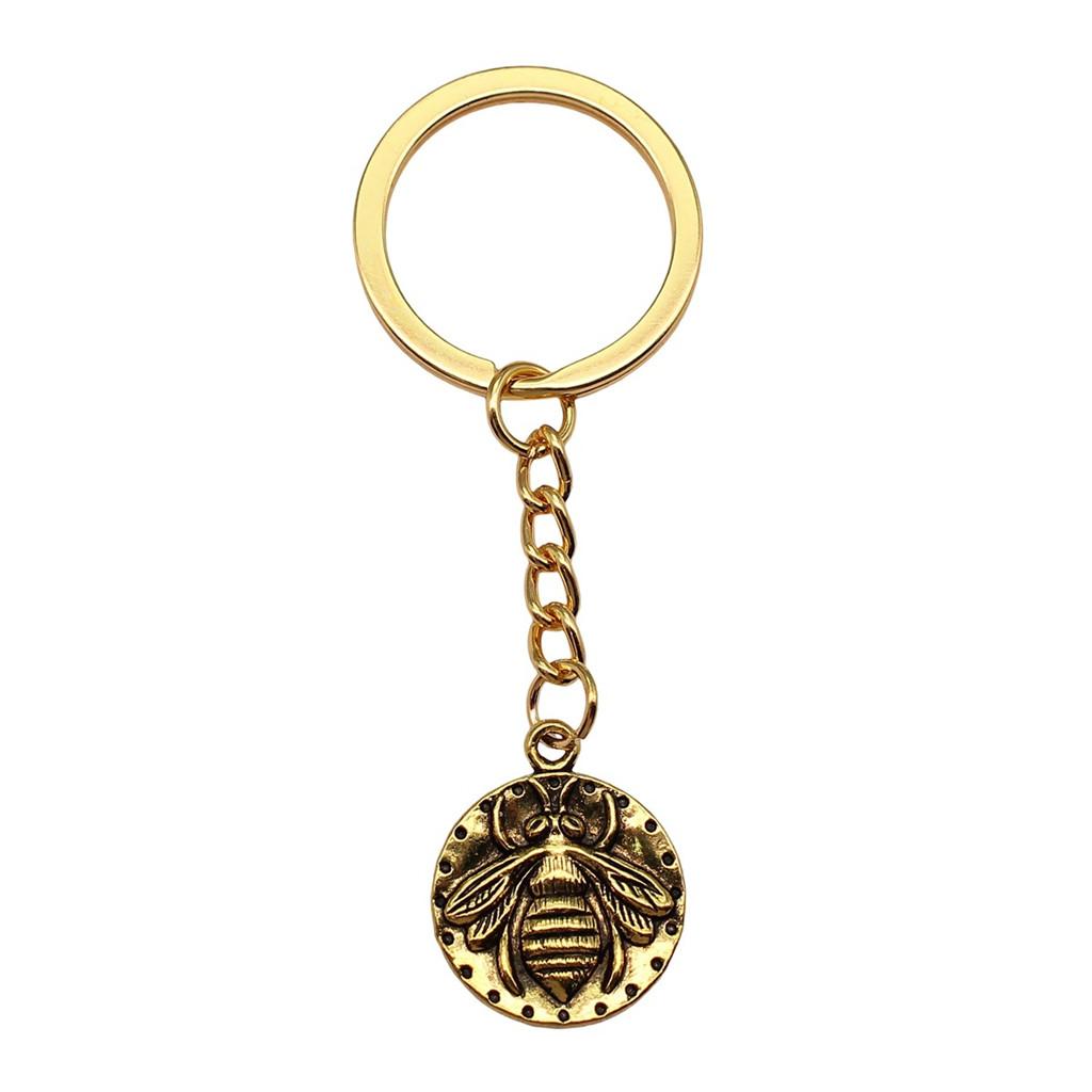 Breloc cu Charm Libelulă și Albină Pandantive Fluture Inel pentru Chei Inel de 28mm