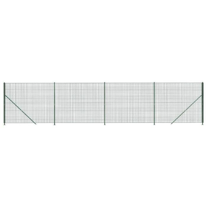 VidaXL Clôture en Treillis Métallique avec Bride, Panneau de Clôture Décoratif, Barrière de Protection Jardin Patio 154149