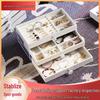 Triple-Layer Velvet Jewelry Box: Dustproof Drawer-Style Organizer and Decorative Storage