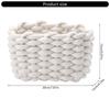 2 Piece Set Soft Braided Cotton Rope Woven Baskets Portable Storage Containers For Home Decoration Toy Towel