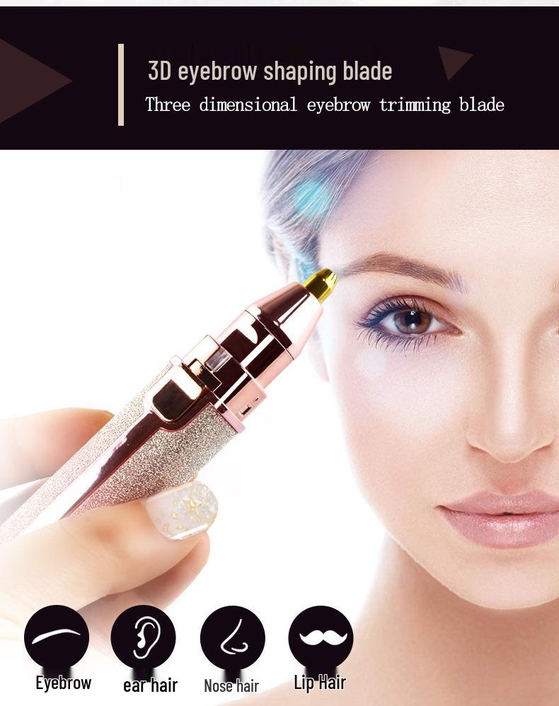 Japanese USB Lipstick Eyebrow and Body Trimmer: 2-in-1 Electric Painless Epilator
