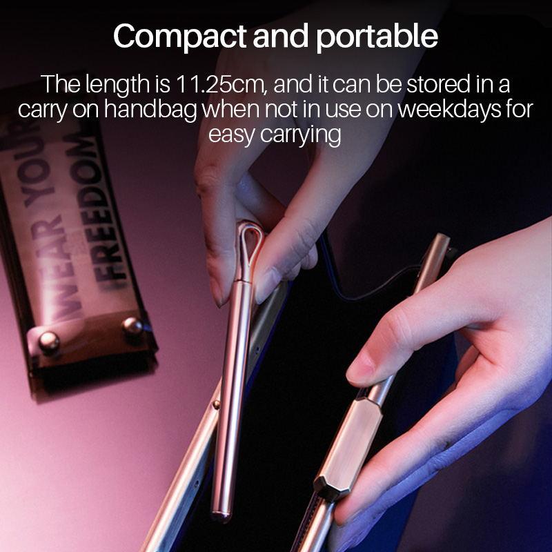 Gold Metal Slim Vibrators For Women Clitoris Vaginal Anal Stimulator Masturbator Vibrator