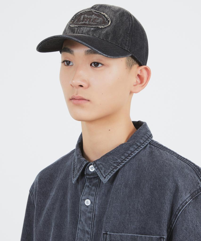 LMC Washed Denim Gothic Oval 6Panel Cap Washed Black