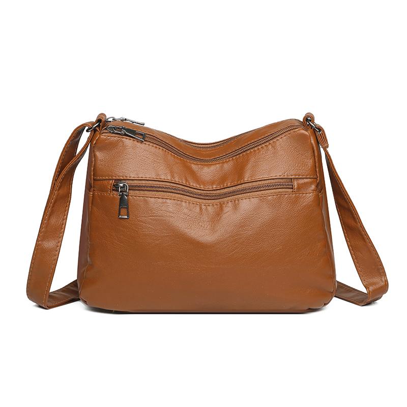 Mother Bag Middle-Aged Crossbody Bag Soft Leather Large Capacity Women's Shoulder Bag