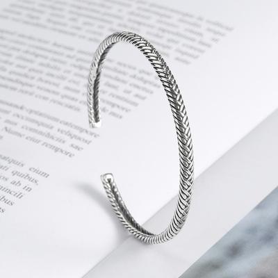 Hot Selling Korean Retro Thai Silver Women's Bracelet with Open Mouth Bracelet Accessories