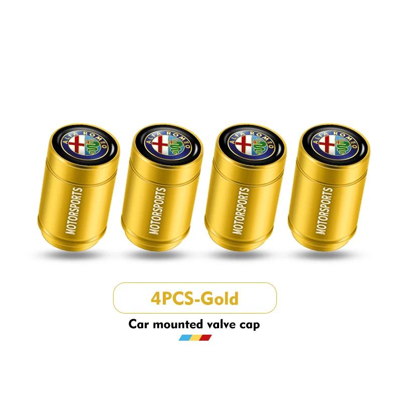4Pcs For Alfa Romeo Car Wheel Tire Valve Cap Protection Cover Auto Accessories Giulietta GT 159 147 156 Mito Brera Giulia Spider